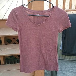 Rue 21- Favorite- V Neck Tee- Maroon